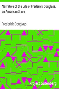 Narrative of the Life of Frederick Douglass, an American Slave cover